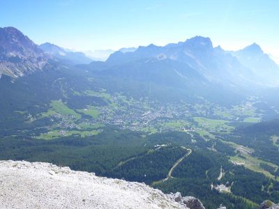 026-Blick von der Mittelstation auf Cortina d'Ampezzo